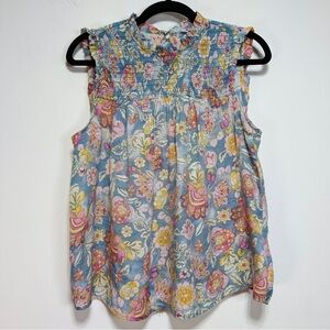 Nanette Lepore Floral Lightweight Short Sleeve Top Size M